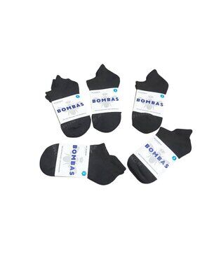 Bombas ankle Sock tech 5-Pack Black size Small honeycomb blister tab performance